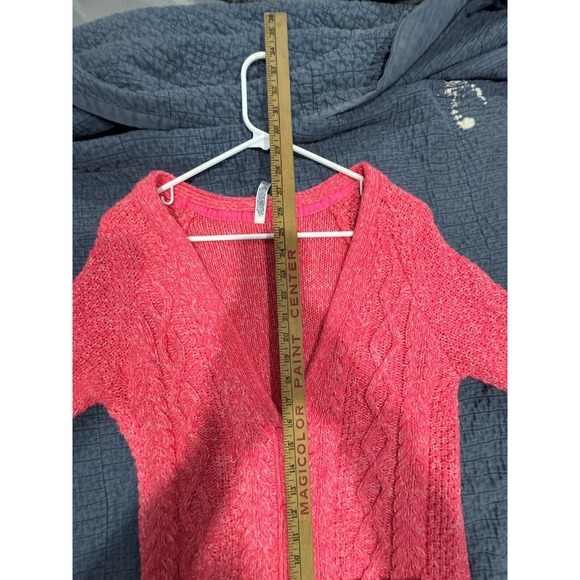 Aeropostale Cable Knit Textured Boyfriend Cardigan Pink S - Picture 5 of 7
